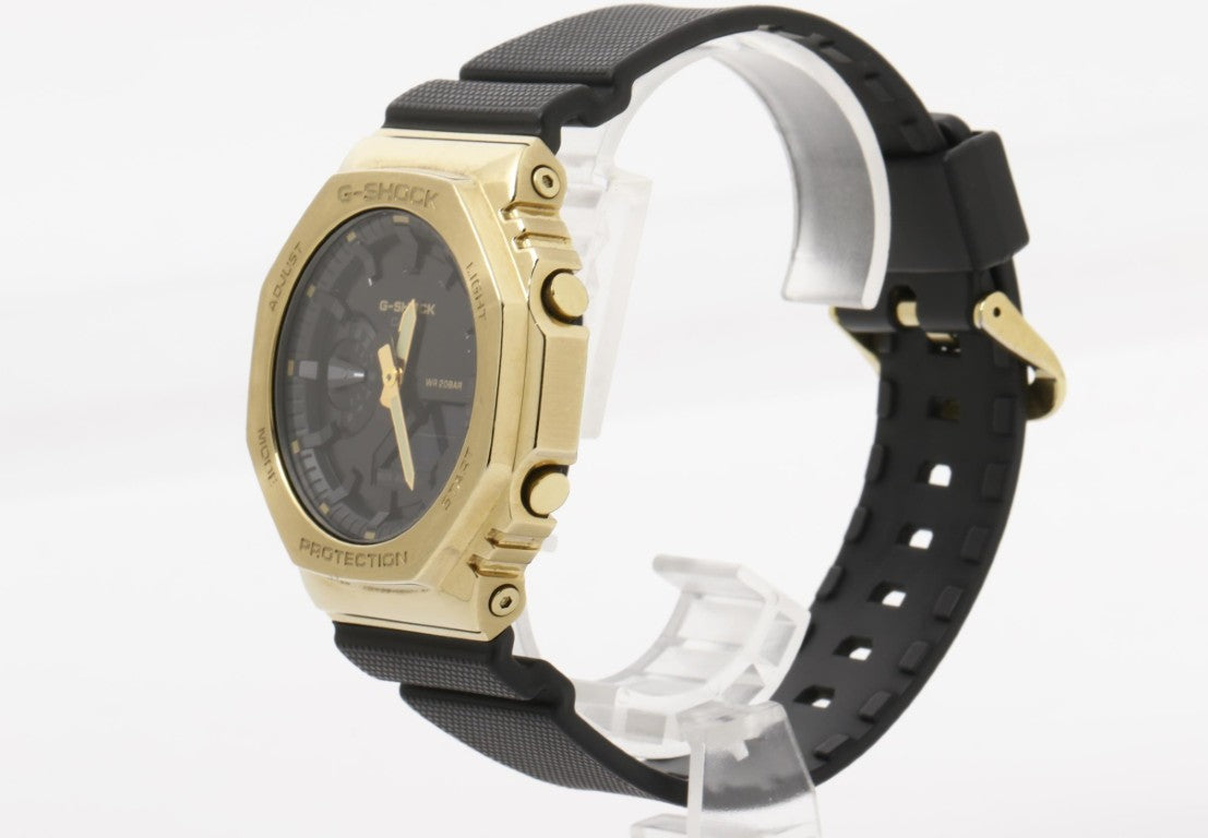 CASIO カシオ 時計 G-SHOCK ANALOG-DIGITAL 2100 Series GM-2100G-1A9JF ブラック ゴールド系 樹脂／ステンレススチール メンズ アナデジ 美品