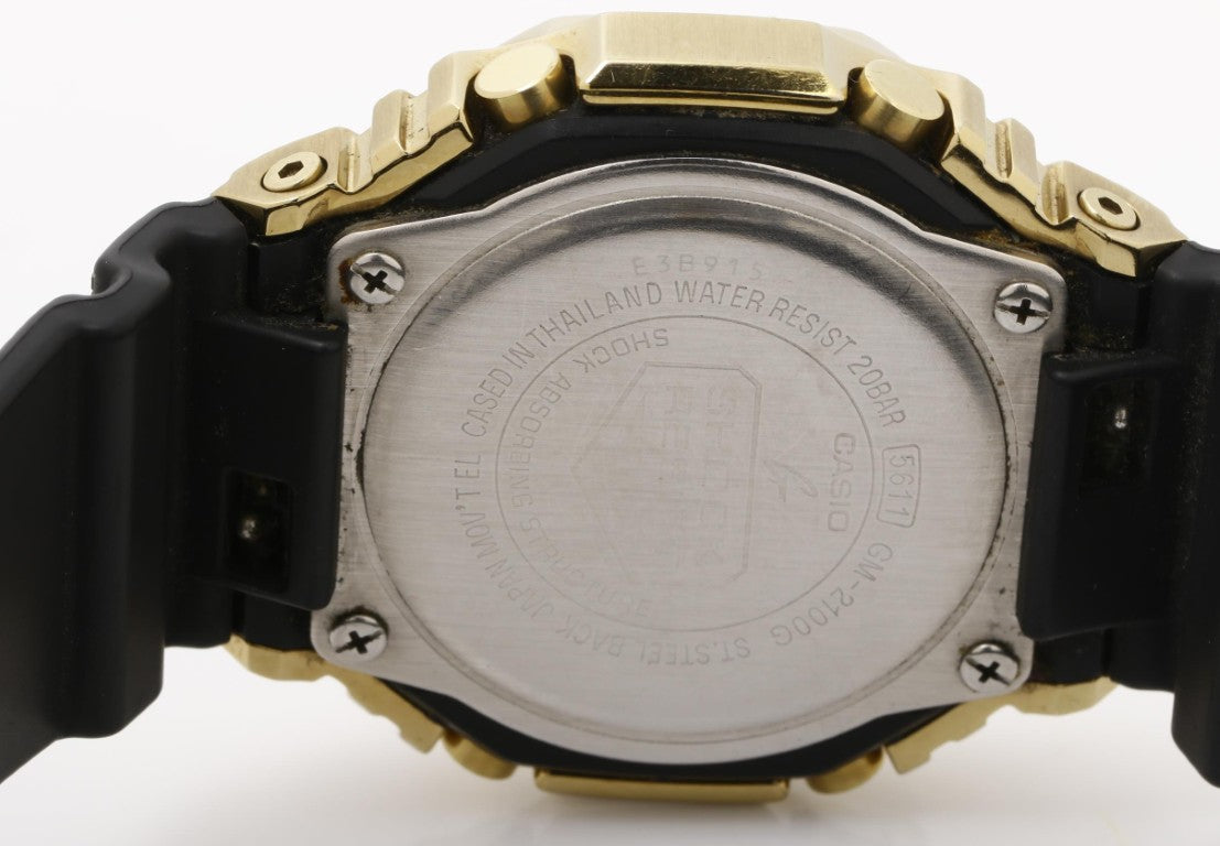CASIO カシオ 時計 G-SHOCK ANALOG-DIGITAL 2100 Series GM-2100G-1A9JF ブラック ゴールド系 樹脂／ステンレススチール メンズ アナデジ 美品