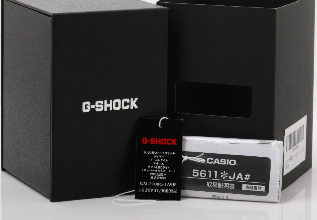 CASIO カシオ 時計 G-SHOCK ANALOG-DIGITAL 2100 Series GM-2100G-1A9JF ブラック ゴールド系 樹脂／ステンレススチール メンズ アナデジ 美品
