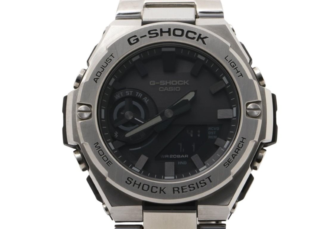 CASIO カシオ 時計 G-SHOCK G-STEEL GST-B500 Series GST-B500D-1A1JF ブラック シルバー系 樹脂／ステンレススチール メンズ アナデジ 美品