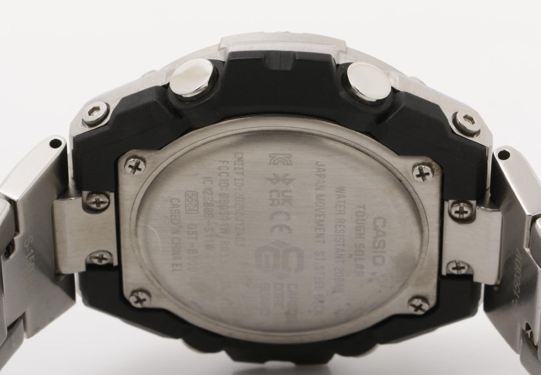 CASIO カシオ 時計 G-SHOCK G-STEEL GST-B500 Series GST-B500D-1A1JF ブラック シルバー系 樹脂／ステンレススチール メンズ アナデジ 美品