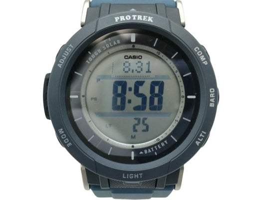 CASIO カシオ 時計 PRO TREX プロトレック Climber Line PRG-30-2JF ブラック グリーン系 樹脂 デュラソフトバンド（シリコーン樹脂） メンズ デジタル 美品