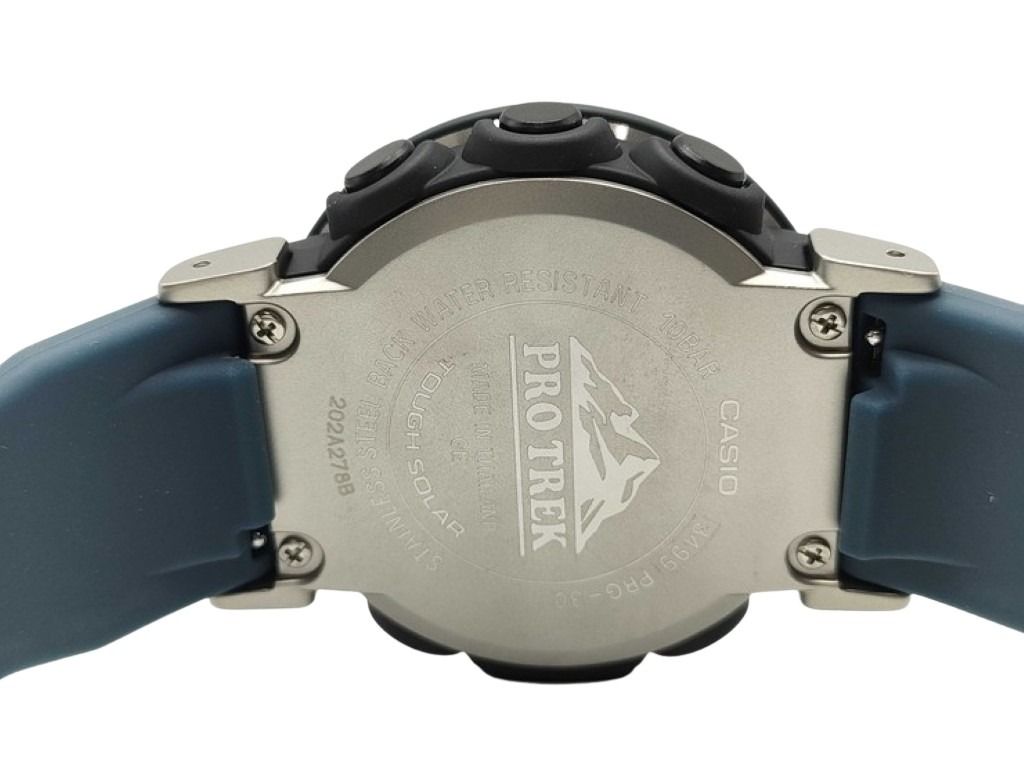 CASIO カシオ 時計 PRO TREX プロトレック Climber Line PRG-30-2JF ブラック グリーン系 樹脂 デュラソフトバンド（シリコーン樹脂） メンズ デジタル 美品