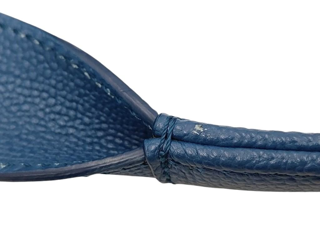 TODS トッズ トートバッグ ダブルストライプ ブルー系 レザー レディース 美品