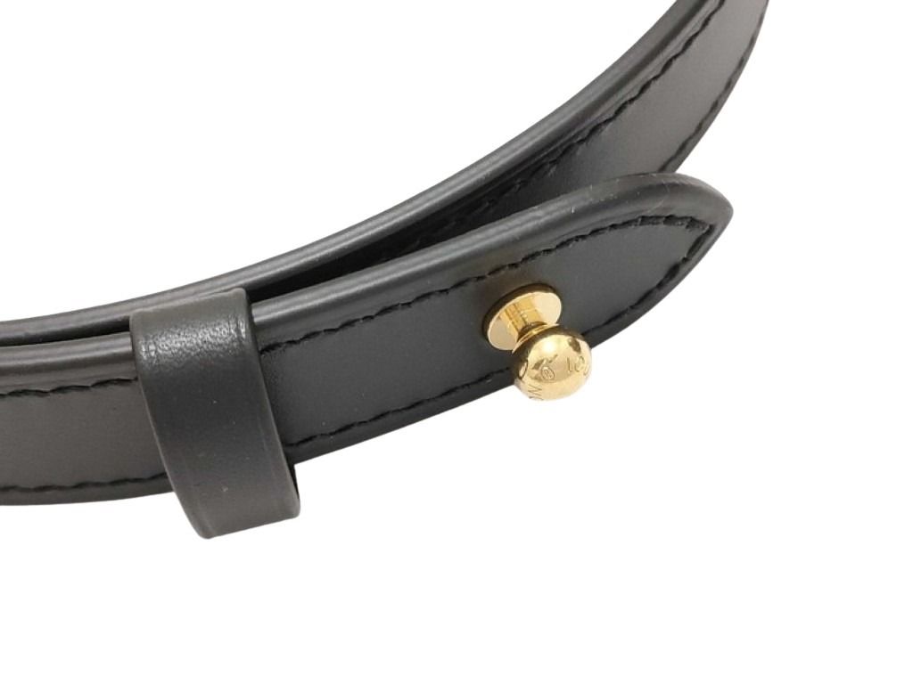 LOUIS VUITTON ルイヴィトン ストラップ ブラック系 レザー ユニセックス M13480用調整ストラップ 超美品