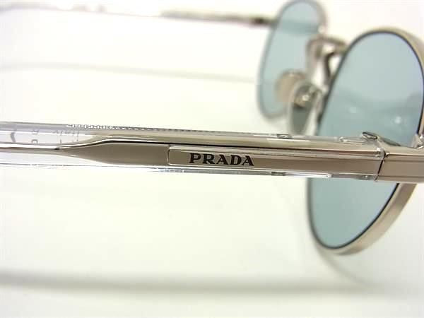 PRADA プラダ サングラス ボストン メタル サングラス SPR B51 シルバー系 × レンズ クリアブルー系 メタル プラスチック メンズ