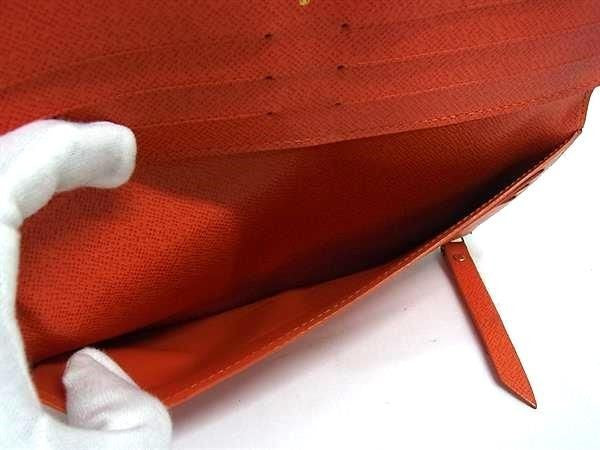 LOUIS VUITTON ルイヴィトン 長財布 モノグラム ポルトフォイユ アデル M61270 ブラウン系 ピモン(オレンジ系) PVC レザー ユニセックス 二つ折り財布 ゴールド金具 美品