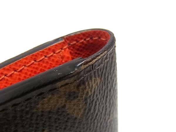 LOUIS VUITTON ルイヴィトン 長財布 モノグラム ポルトフォイユ アデル M61270 ブラウン系 ピモン(オレンジ系) PVC レザー ユニセックス 二つ折り財布 ゴールド金具 美品