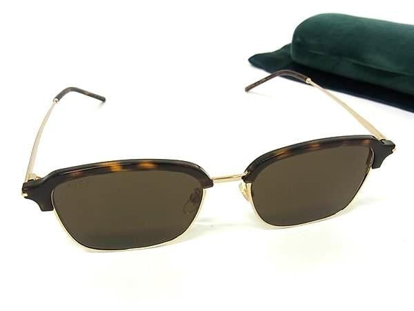 GUCCI グッチ サングラス アジアンフィット GG1733SK ゴールド系×ブラウン系×レンズ クリアブラウン系 メタル プラスチック メンズ べっ甲調