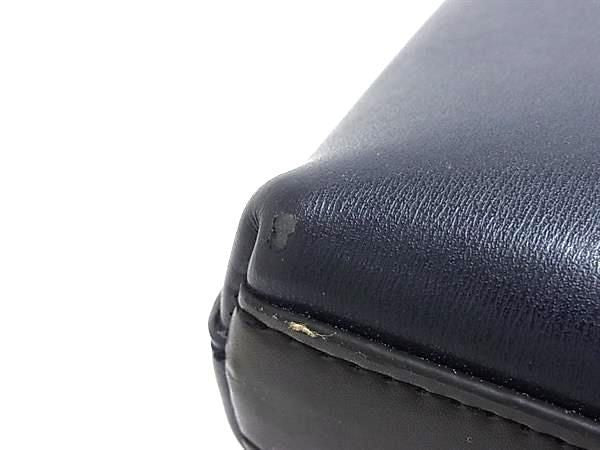 Paul Smith ポールスミス クラッチバッグ シティエンボス PSN225 ネイビー系 レザー メンズ セカンドバッグ 美品