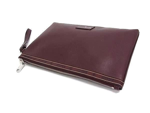 BALLY バリー クラッチバッグ BOVINE PLAIN 25610 SHIRAZ 20 ボルドー系 レザー メンズ セカンドバッグ リストレット 美品