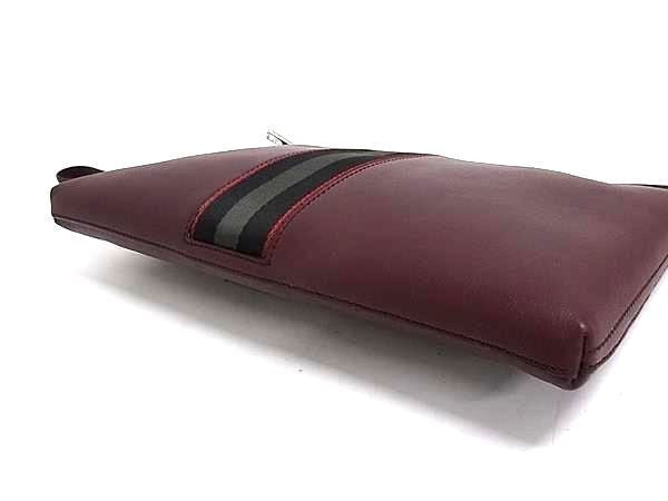 BALLY バリー クラッチバッグ BOVINE PLAIN 25610 SHIRAZ 20 ボルドー系 レザー メンズ セカンドバッグ リストレット 美品