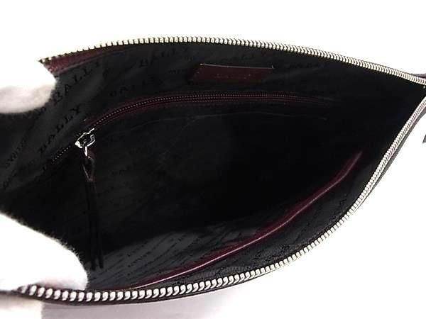 BALLY バリー クラッチバッグ BOVINE PLAIN 25610 SHIRAZ 20 ボルドー系 レザー メンズ セカンドバッグ リストレット 美品