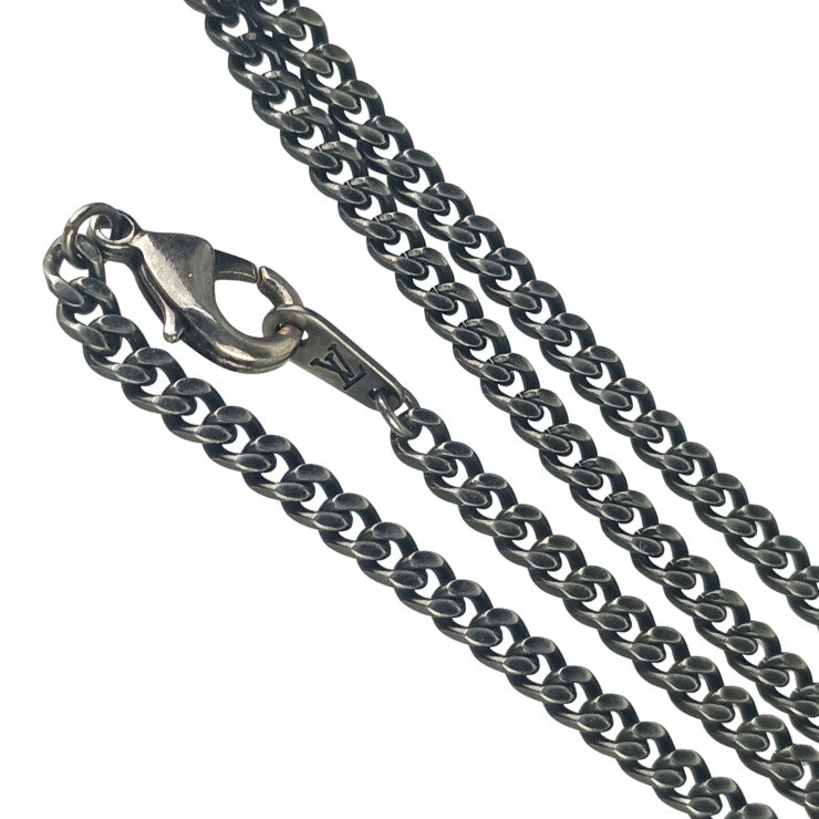 LOUIS VUITTON ルイヴィトン ネックレス ネックレス LVロック M03334 シルバー系 メタル ユニセックス 美品