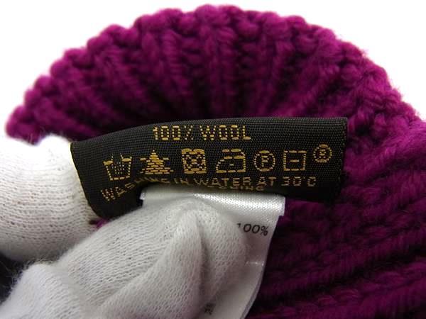 LOUIS VUITTON ルイヴィトン ニット帽 ボネ コンスタンス パープル ウール100％ ユニセックス 美品