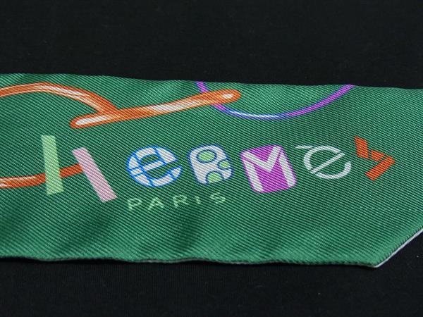HERMES エルメス リボンスカーフ ツイリー マルチカラー シルク100% レディース DO RE BOUCLES 超美品