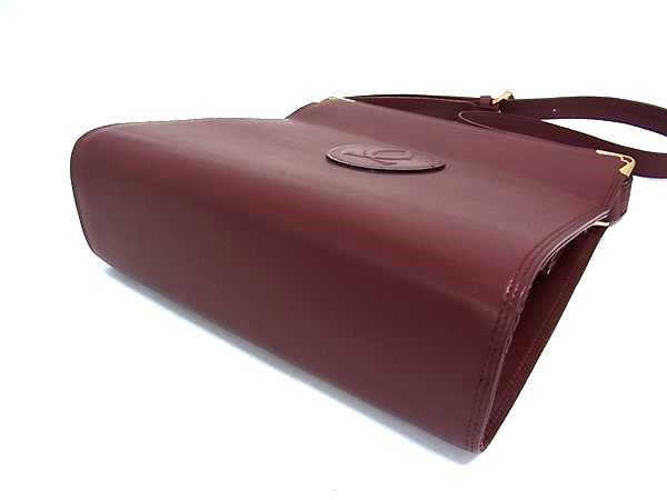 Cartier カルティエ ショルダーバッグ マストライン ボルドー レザー レディース ゴールド金具