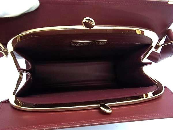 Cartier カルティエ ショルダーバッグ マストライン ボルドー レザー レディース ゴールド金具