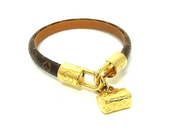 LOUIS VUITTON ルイヴィトン ブレスレット ブラスレ スピーディー M8031 ゴールド ブラウン モノグラム レディース