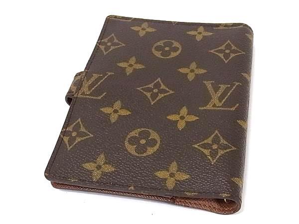LOUIS VUITTON ルイヴィトン 手帳カバー アジェンダPM R20005 ブラウン モノグラム ユニセックス 6穴式 美品