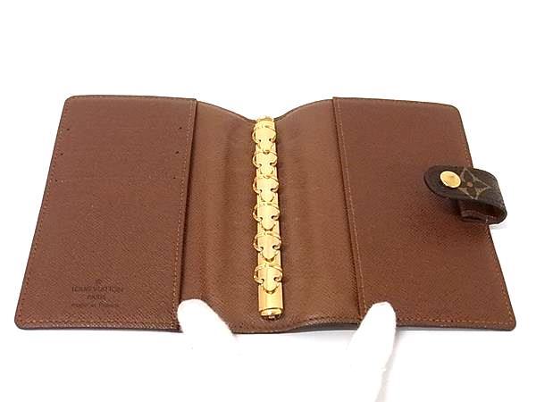 LOUIS VUITTON ルイヴィトン 手帳カバー アジェンダPM R20005 ブラウン モノグラム ユニセックス 6穴式 美品