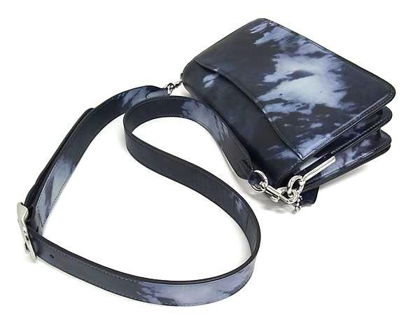 COACH コーチ ショルダーバッグ THE TABBY BAG タビー CU082 ネイビー系 レザー レディース シルバー金具 美品