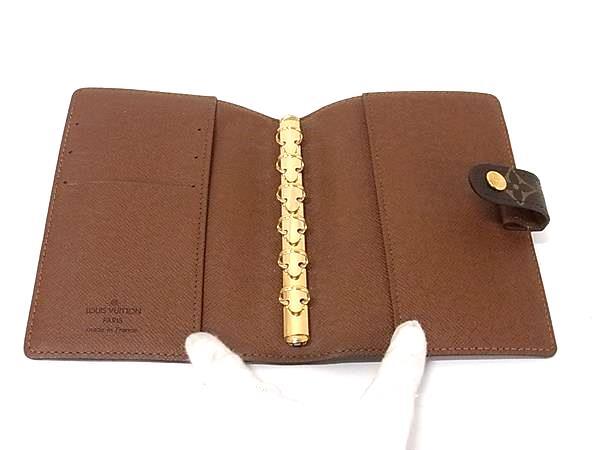 LOUIS VUITTON ルイヴィトン 手帳カバー アジェンダPM R20005 ブラウン モノグラム ユニセックス 6穴式 超美品