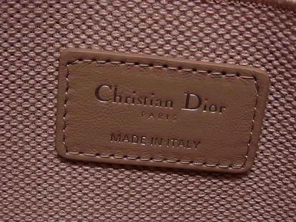 ChristianDior クリスチャンディオール バニティバッグ カナージュ ピンク キャンバス レディース シルバー金具 美品