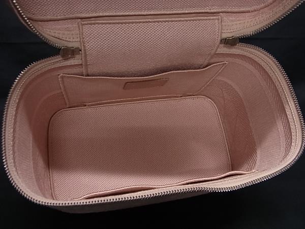 ChristianDior クリスチャンディオール バニティバッグ カナージュ ピンク キャンバス レディース シルバー金具 美品