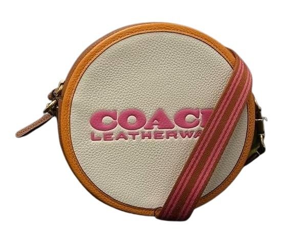 COACH コーチ ショルダーバッグ キア サークル バッグ CA098 マルチカラー レザー レディース カラーブロック 超美品