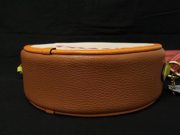 COACH コーチ ショルダーバッグ キア サークル バッグ CA098 マルチカラー レザー レディース カラーブロック 超美品