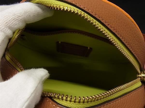 COACH コーチ ショルダーバッグ キア サークル バッグ CA098 マルチカラー レザー レディース カラーブロック 超美品