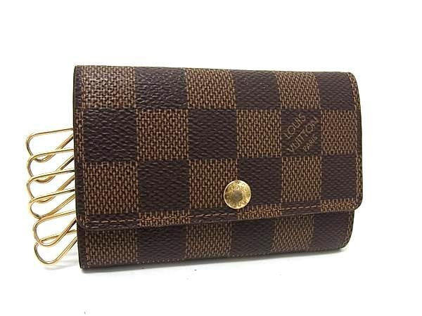 LOUIS VUITTON ヴィトン キーケース ミュルティクレ6 N62630 エベヌ（ブラウン） ダミエ ユニセックス 6連 ゴールド金具