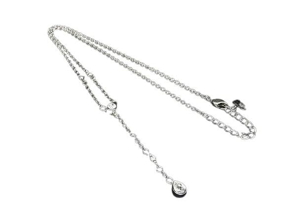 ChristianDior クリスチャンディオール ネックレス シルバー メタル レディース ストーン 超美品