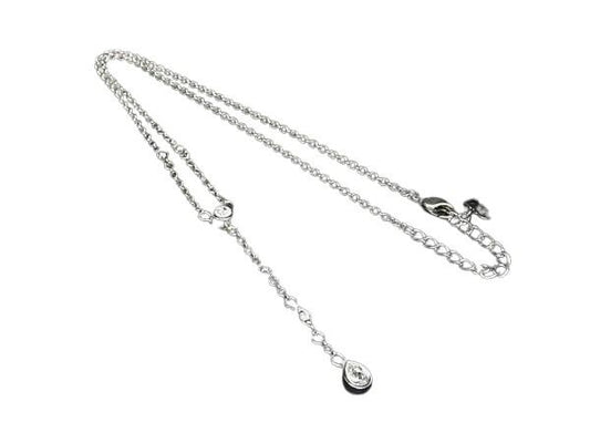 ChristianDior クリスチャンディオール ネックレス シルバー メタル レディース ストーン 超美品