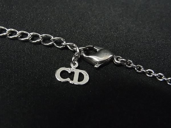 ChristianDior クリスチャンディオール ネックレス シルバー メタル レディース ストーン 超美品
