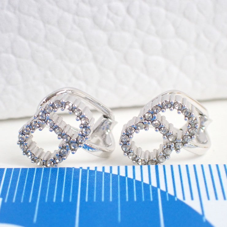 Christian Dior クリスチャンディオール イヤリング クレール ディー リュヌ E1716CDLCY シルバー メタル ラインストーン レディース クリップ式 超美品