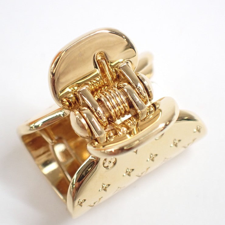 LOUIS VUITTON ルイヴィトン ヘアクリップ アクセソワール シュブ ナノグラム PM M68940 ゴールド×ローズゴールド×シルバー メタル レディース 3色セット 超美品