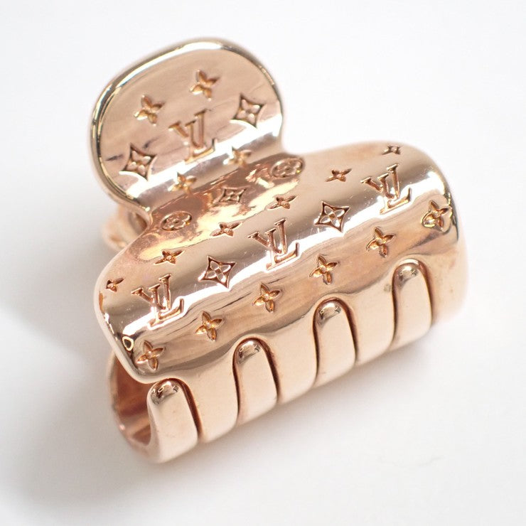 LOUIS VUITTON ルイヴィトン ヘアクリップ アクセソワール シュブ ナノグラム PM M68940 ゴールド×ローズゴールド×シルバー メタル レディース 3色セット 超美品