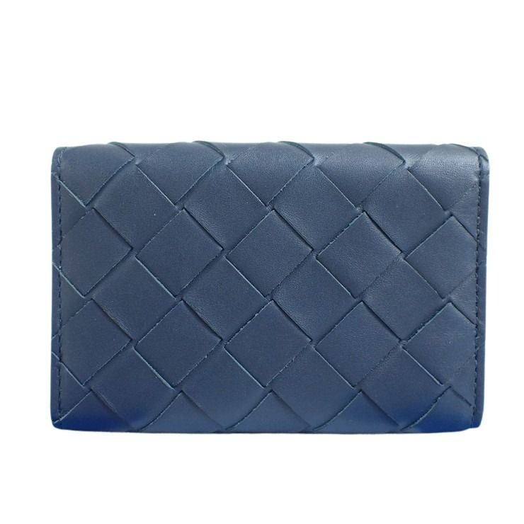 BOTTEGA VENETA ボッテガヴェネタ キーケース・キーリング イントレチャート 630336 ネイビー レザー ユニセックス 6連 シルバー金具 美品