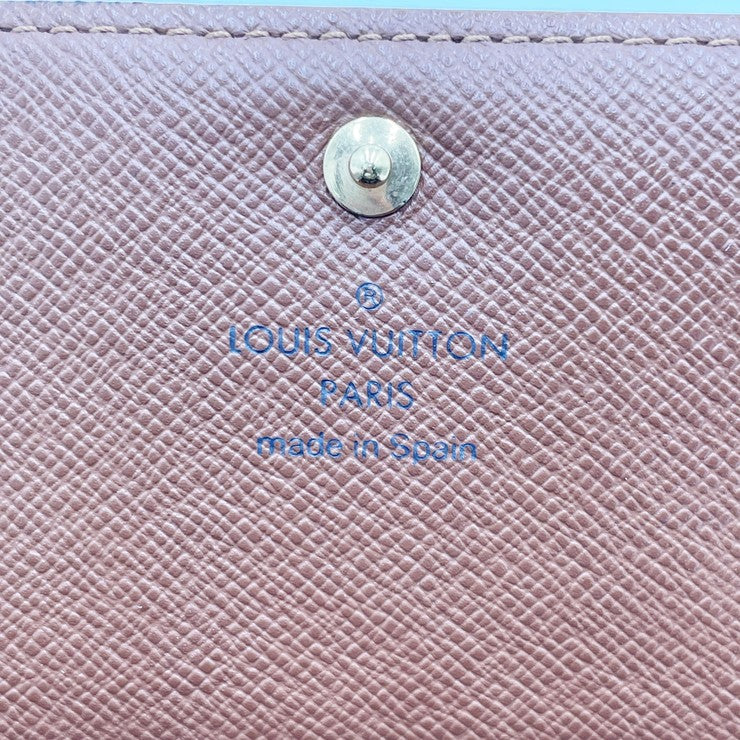 LOUIS VUITTON ルイヴィトン 財布 モノグラム ポルトモネビエ･トレゾール M61730 ブラウン モノグラム レディース 二つ折り財布 美品