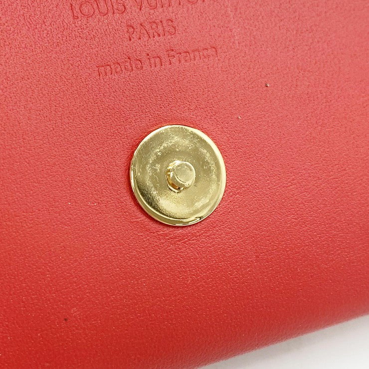 LOUIS VUITTON ルイヴィトン 眼鏡ケース エテュイ･リュネット ウディ GI0372 ブラウン レッド モノグラム レディース
