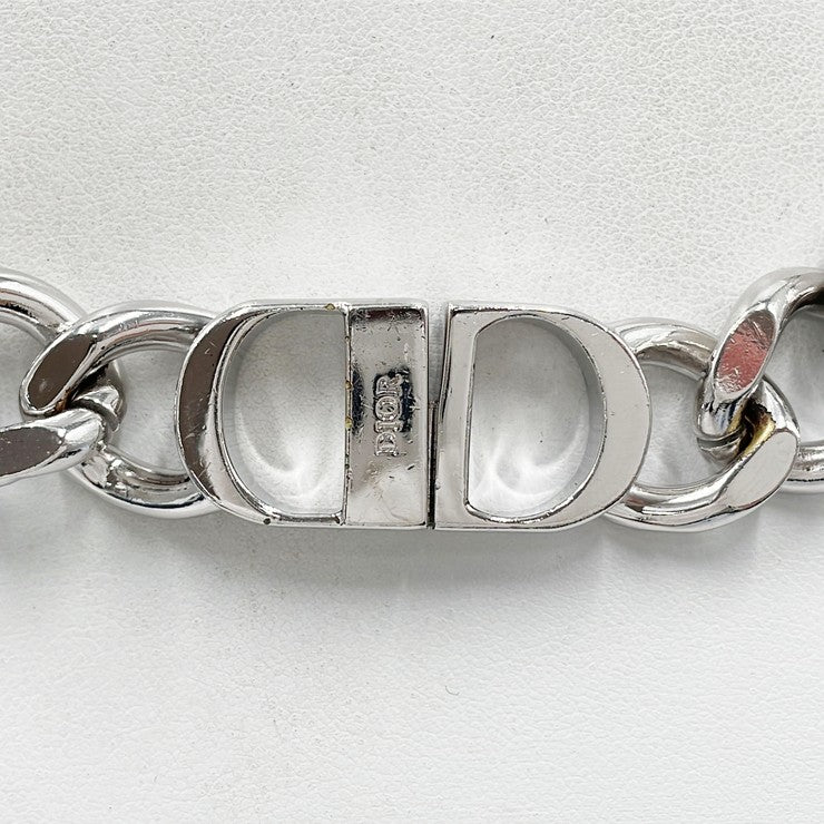 Christian Dior クリスチャンディオール ネックレス チェーンリンク N1097HOMMT シルバー メタル メンズ CDロゴ