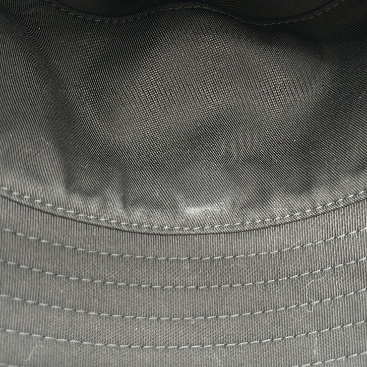 LOUIS VUITTON ルイヴィトン ハット バケットハット･LVマイン M7961M ブラック コットン ユニセックス モノグラム リバーシブル LVサークル ゴールド金具 美品