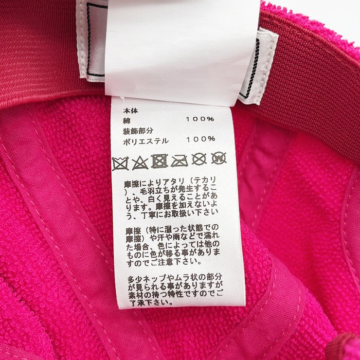 HERMES エルメス キャップ ピンク コットン レディース 美品