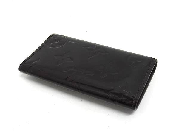 LOUIS VUITTON ルイヴィトン キーケース ミュルティクレ4 M93517 アマラント(パープル系) モノグラムヴェルニ ユニセックス 4連 ゴールド金具 美品