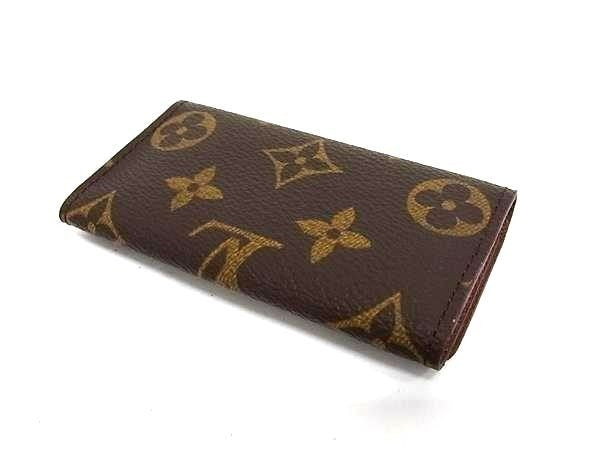LOUIS VUITTON ルイヴィトン キーケース ミュルティクレ4 M62631 ブラウン系 モノグラム ユニセックス 4連 ゴールド金具 美品