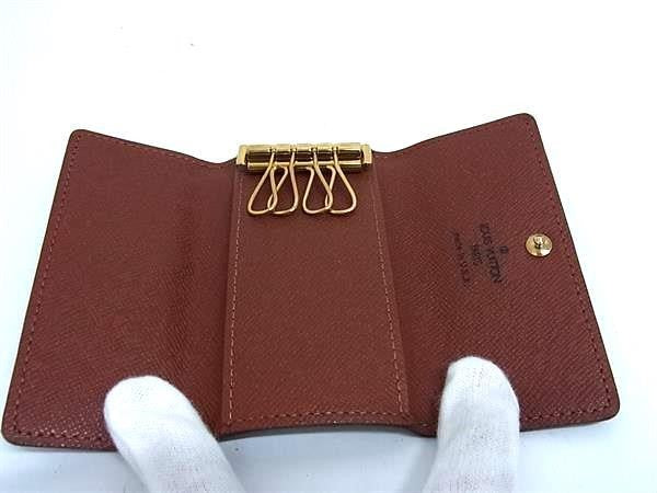 LOUIS VUITTON ルイヴィトン キーケース ミュルティクレ4 M62631 ブラウン系 モノグラム ユニセックス 4連 ゴールド金具 美品