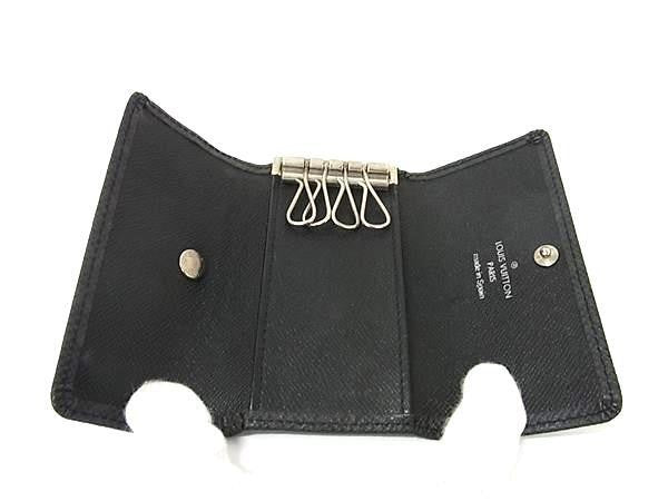 LOUIS VUITTON ルイヴィトン キーケース ミュルティクレ4 M30522 アルドワーズ(ブラック系) タイガ メンズ 4連 シルバー金具 美品