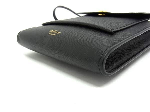MULBERRY マルベリー ショルダーバッグ ブラック系 レザー レディース クロスボディ斜め掛け フォンポーチ スマホショルダー 超美品